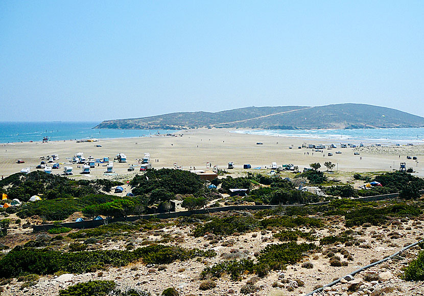 Prasonisi beach på södra Rhodos i Grekland.