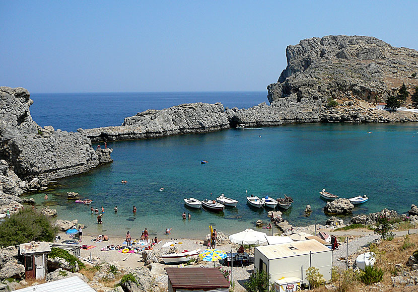 Saint Paul bay. Rhodos. Lindos.