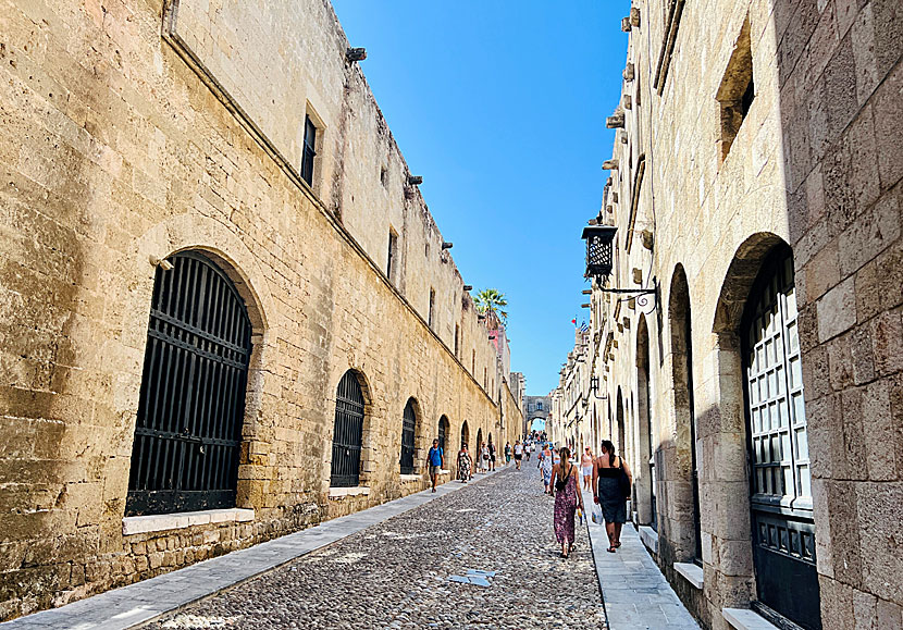 Riddargatan får man inte missa när man besöker gamla stan på Rhodos.