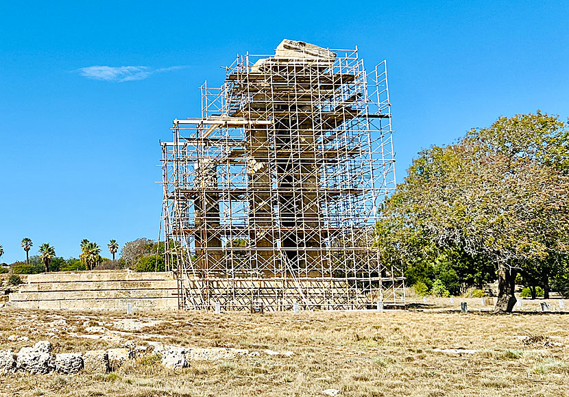 Temple of Apollo Pythios på Rhodos Monte Smith Akropolis.