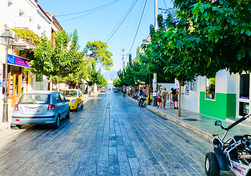 Shoppinggatan i Pythagorion på Samos.