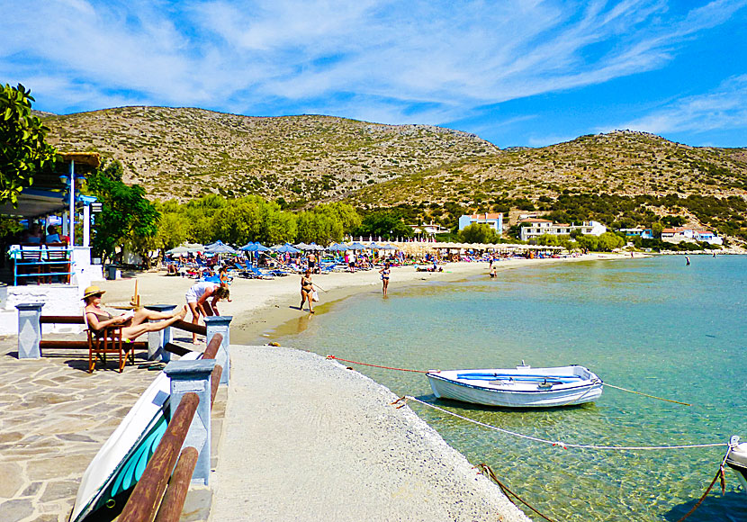 Sandstranden Psili Ammos är Samos mest barnvänliga strand.