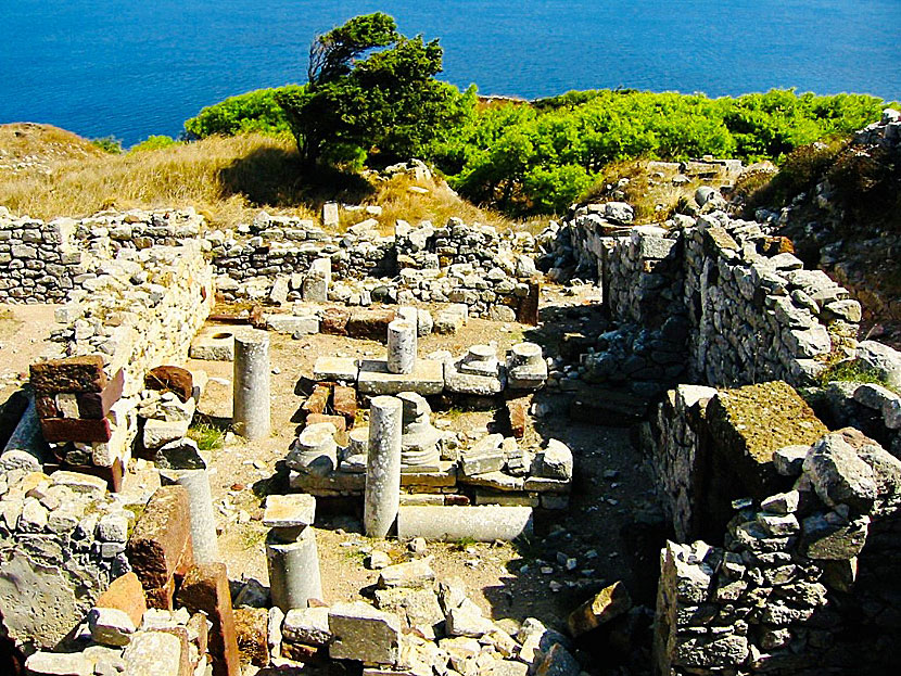 Ancient Thira på Santorini i Kykladerna.