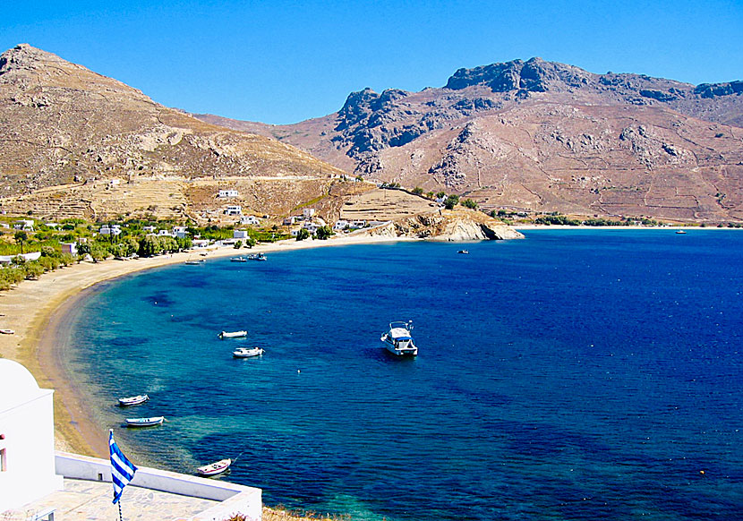 Koutalas beach på ön Serifos i Kykladerna.