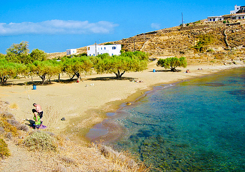 Sifnos bästa stränder. Fasolou beach. 