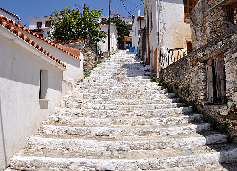 Trappa i Glossa på Skopelos