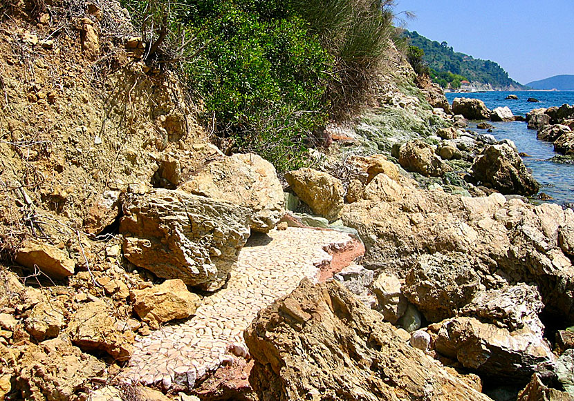 De romerska baden i Loutraki under Glossa på Skopelos.