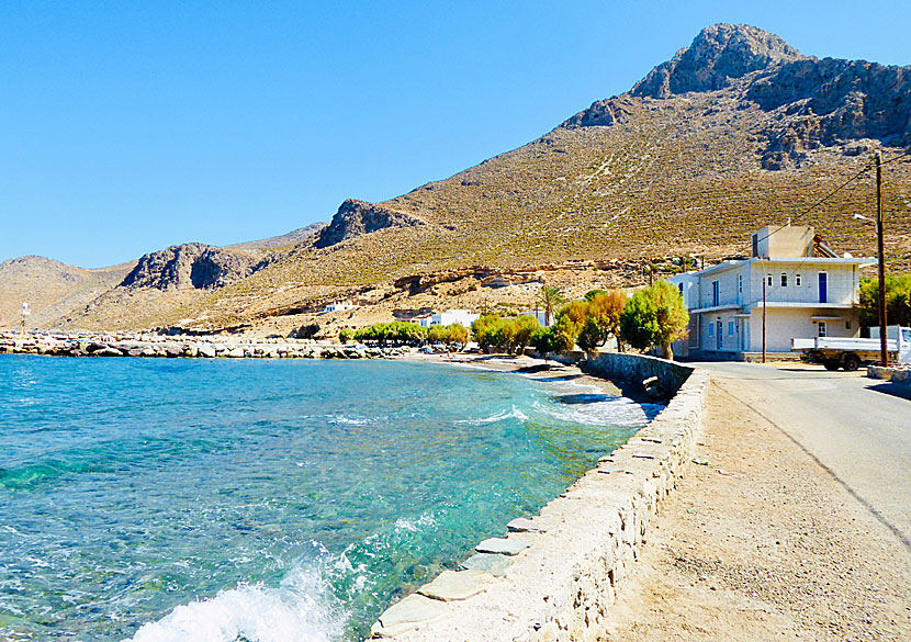 Tilos bästa stränder. Agios Antonios beach.