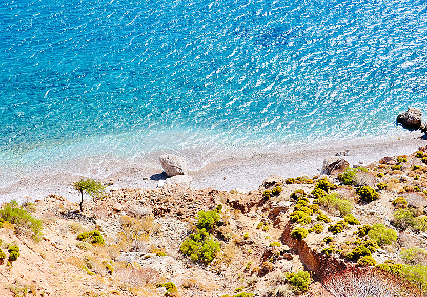 Tilos bästa stränder. Despoti Nero beach.