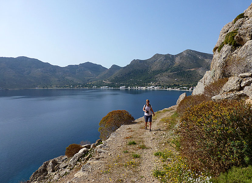 Stigen till Lethra beach på Tilos.