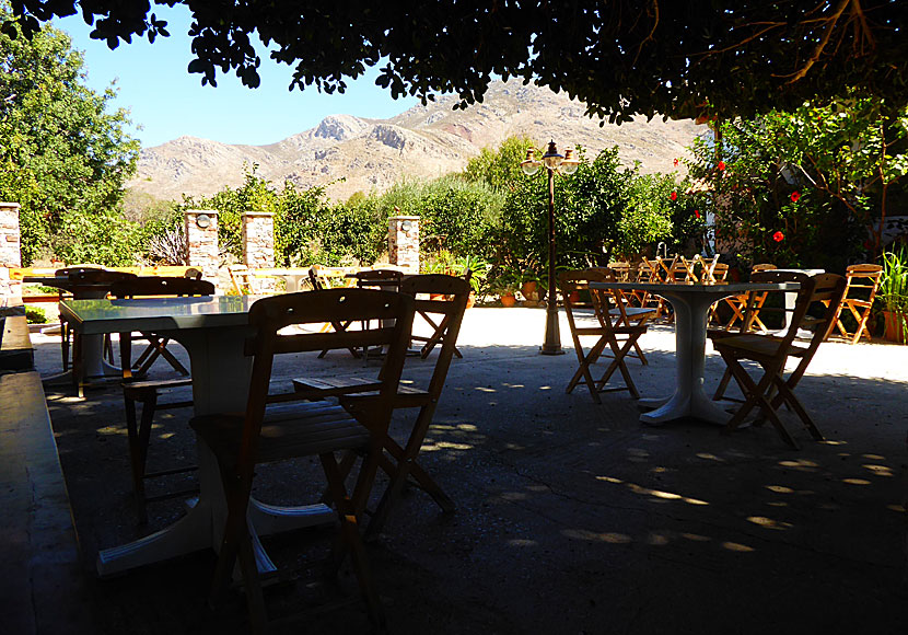 Taverna Filoxenia i Eristosdalen på Tilos.