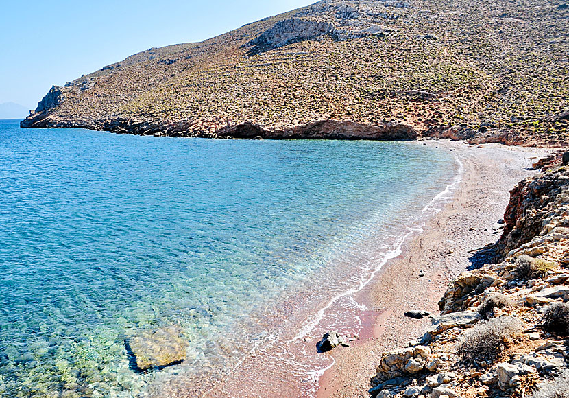 Stranden i Skafi på Tilos.