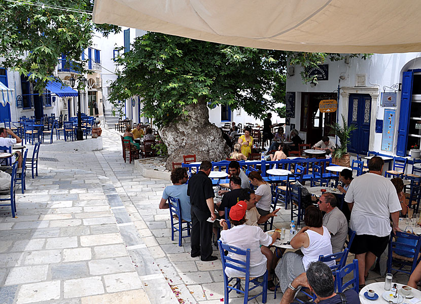 Torget i Pyrgos på Tinos.