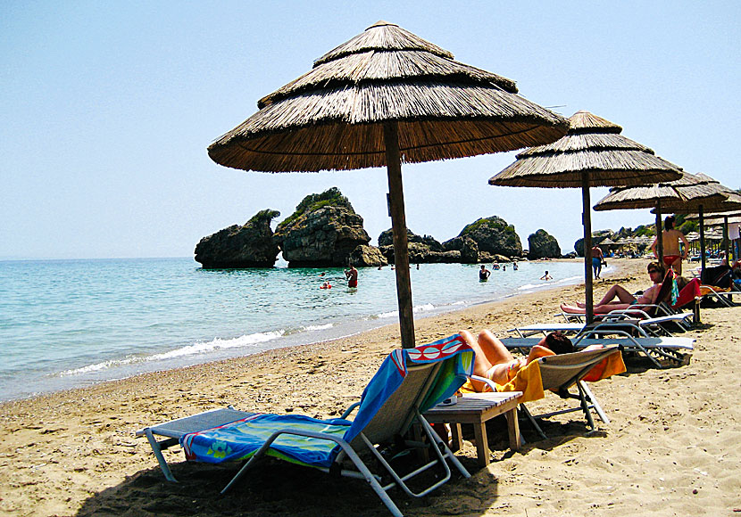 Porto Zoro beach nära Argassi på Zakynthos.