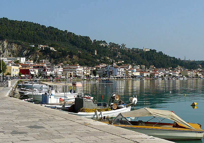 Hamnpromenaden i Zakynthos stad.