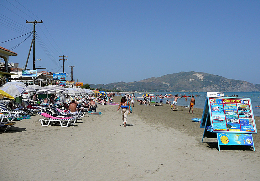 Stranden i Laganas på Zakynthos.