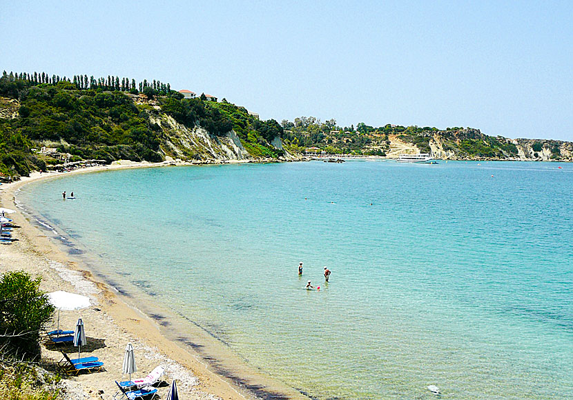 Zakynthos bästa stränder. Porto Roma beach.