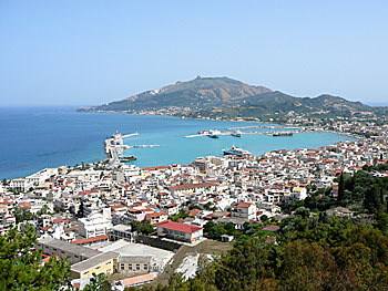 Zakynthos stad på Zakynthos.