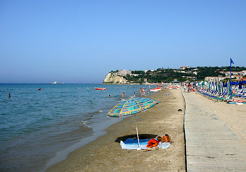 Stranden i Tsilivi. Zakynthos.