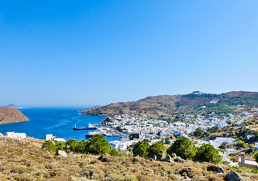 Skala, Chora och Johannesklostret på Patmos i Dodekaneserna.