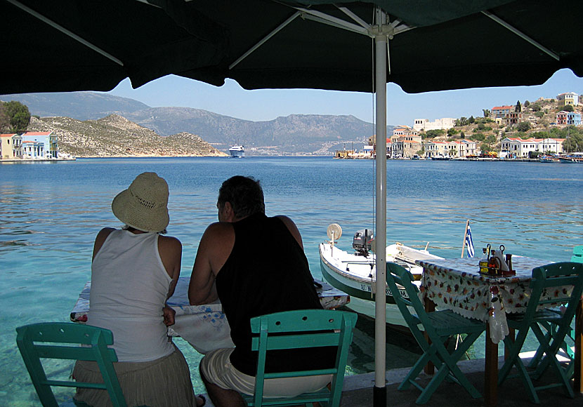 Restaurang Sydney. Megisti. Kastellorizo.  Kreikka.