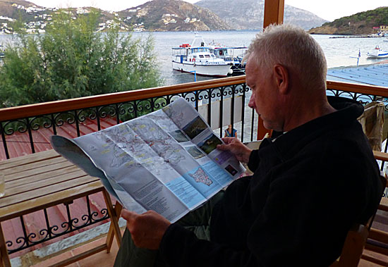 Karta över Kalymnos.