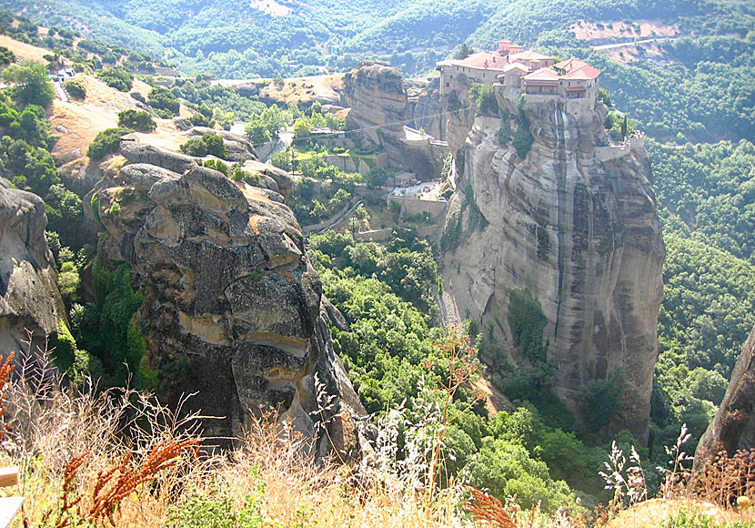 Varlaamklostret och klostret Megalo Meteora i Grekland.