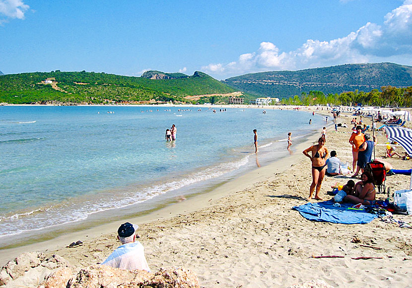 Sandstranden i Ammoudia nära Parga.