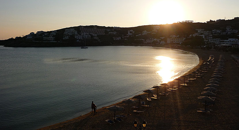 Solnedgång i Batsi på Andros.