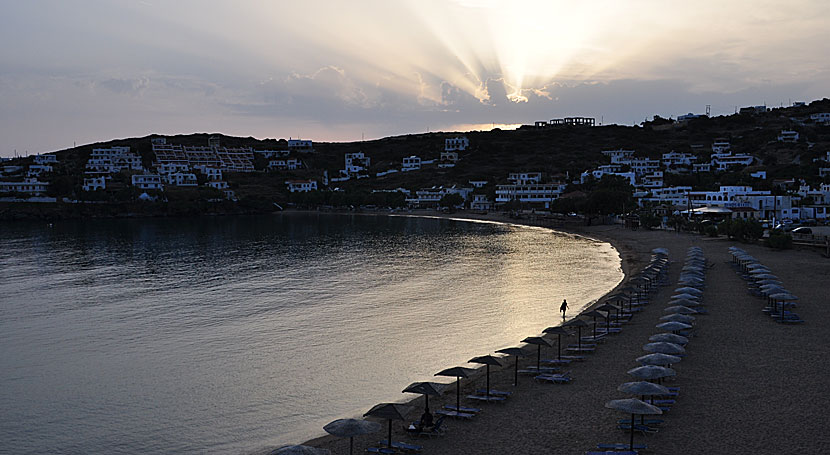 Andros. Batsi. Sunset.