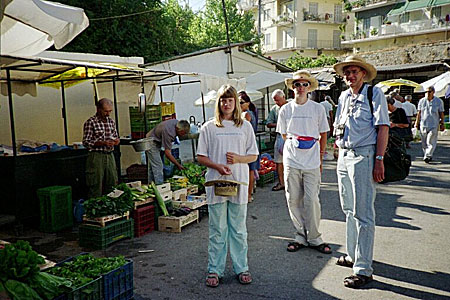 Marknad i Korfu stad.