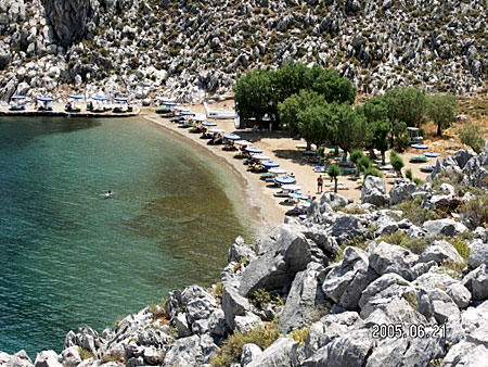 Aghios Nicolaos beach. Symi.