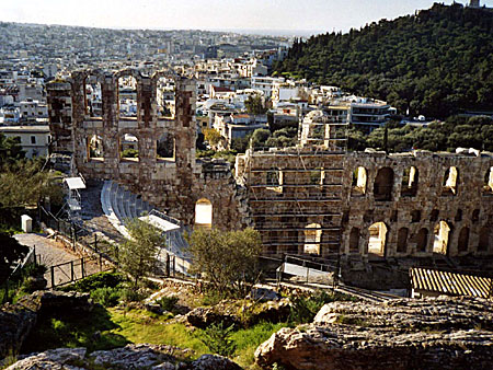 Herodes Atticus teatern. Aten.