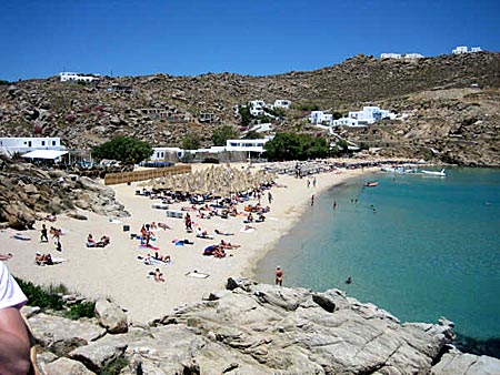 Super Paradise beach på Mykonos.