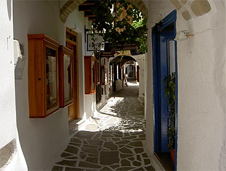 Gränder i Naxos stad.