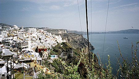 Vandring mellan Fira och Imerovigli på Santorini.