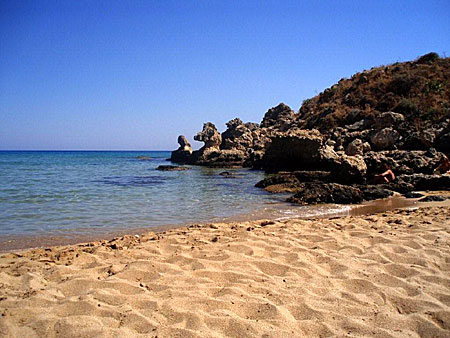 Kul stenformation vid Agathi Beach. Rhodos.