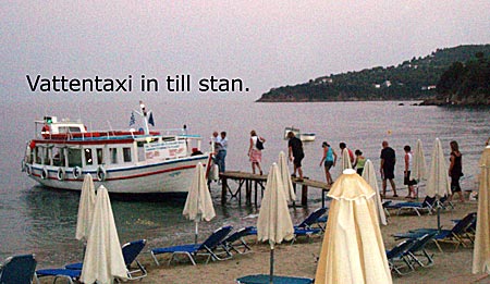 Taxibåt på Skiathos.