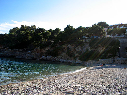 Stranden i Rousoum på Alonissos.