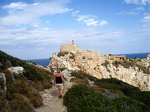 På väg till Kastro, gamla huvudstaden på Skiathos.