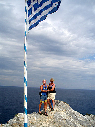 På toppen av Kastro på Skiathos.