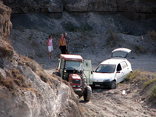 Santorini. Gialos beach.