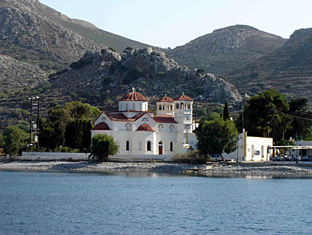 Kyrkan St. Nicolas i Livadia. Tilos.