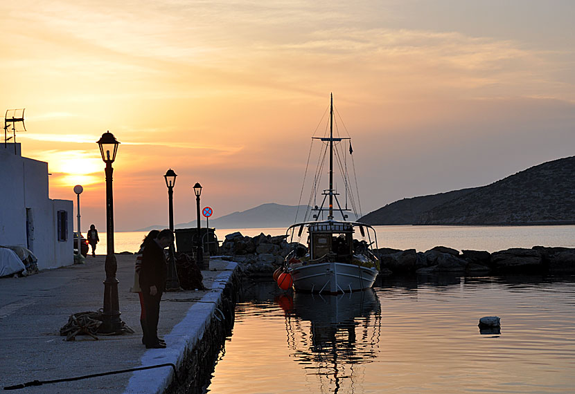 Amorgos. Solnedgång.