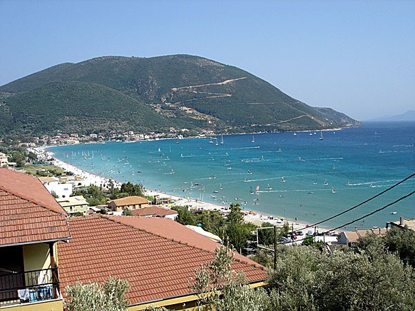 Stranden i Vasiliki på Lefkas.