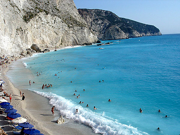 Porto Katsiki beach på Lefkas.