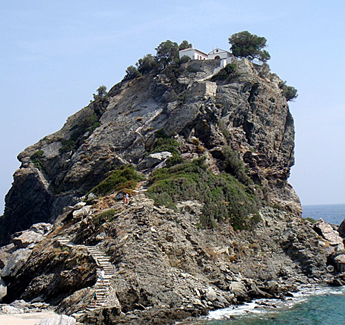 Kyrkan Ioannis sto Kastri. Mamma Mia. Skopelos.