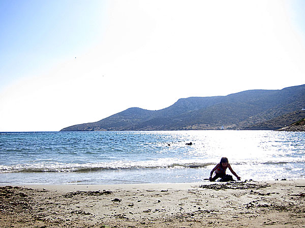 Stranden i Lipsi by.