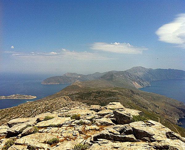 Amorgos. Utsikt åt norr från Profitis Elias.