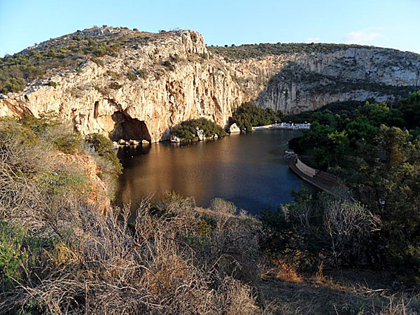 Vougliameni lake. Grekland.